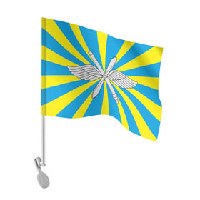 Флаг для автомобиля с принтом Флаг ВВС в Курске, 100% полиэстер | Размер: 30*21 см | авиатор | авиация | герб | летчику