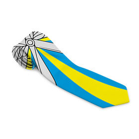 Галстук 3D с принтом Флаг ВВС в Курске, 100% полиэстер | Длина 148 см; Плотность 150-180 г/м2 | авиатор | авиация | герб | летчику