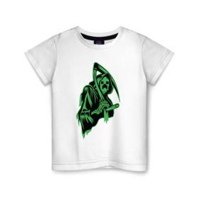 Детская футболка хлопок с принтом Grim Creeper в Курске, 100% хлопок | круглый вырез горловины, полуприлегающий силуэт, длина до линии бедер | 