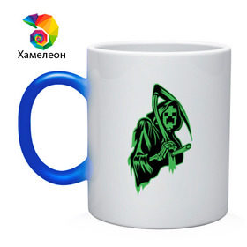 Кружка хамелеон с принтом Grim Creeper в Курске, керамика | меняет цвет при нагревании, емкость 330 мл | Тематика изображения на принте: 