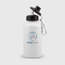 Бутылка спортивная с принтом Linkin park sky в Курске, металл | емкость — 500 мл, в комплекте две пластиковые крышки и карабин для крепления | linkin | park | линкин | парк