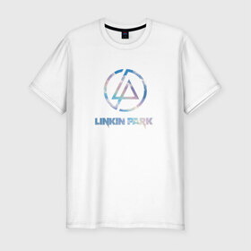 Мужская футболка премиум с принтом Linkin park sky в Курске, 92% хлопок, 8% лайкра | приталенный силуэт, круглый вырез ворота, длина до линии бедра, короткий рукав | linkin | park | линкин | парк