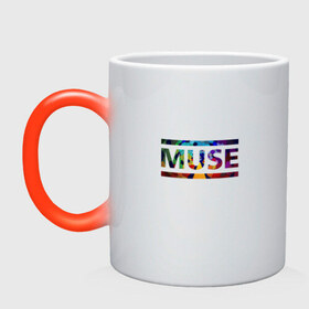 Кружка хамелеон с принтом Muse colour в Курске, керамика | меняет цвет при нагревании, емкость 330 мл | muse
