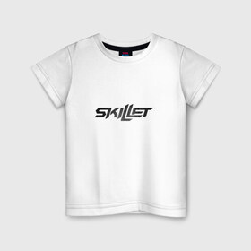 Детская футболка хлопок с принтом Skillet asphalt colour в Курске, 100% хлопок | круглый вырез горловины, полуприлегающий силуэт, длина до линии бедер | 