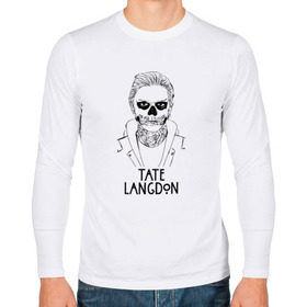Мужской лонгслив хлопок с принтом Tate Langdon в Курске, 100% хлопок |  | american | horror | story | американкая | история