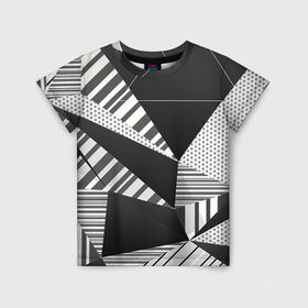 Детская футболка 3D с принтом Геометрия в Курске, 100% гипоаллергенный полиэфир | прямой крой, круглый вырез горловины, длина до линии бедер, чуть спущенное плечо, ткань немного тянется | геометрия | текстура | фигура