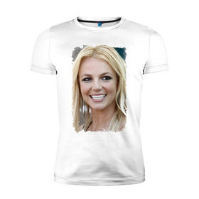 Мужская футболка премиум с принтом Britney Spears (retro style) в Курске, 92% хлопок, 8% лайкра | приталенный силуэт, круглый вырез ворота, длина до линии бедра, короткий рукав | britney spears | бритни спирс | звезда | певица