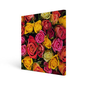 Холст квадратный с принтом Цветы в Курске, 100% ПВХ |  | flower | девушкам | розы | цветочки | цветы