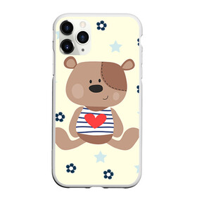Чехол для iPhone 11 Pro матовый с принтом Мишка в Курске, Силикон |  | девушкам | медведь | мишка | цветок