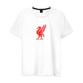 Мужская футболка хлопок с принтом Liverpool в Курске, 100% хлопок | прямой крой, круглый вырез горловины, длина до линии бедер, слегка спущенное плечо. | ливерпуль