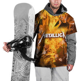 Накидка на куртку 3D с принтом METALLICA в Курске, 100% полиэстер |  | metallica | rock | металлика | метла | рок