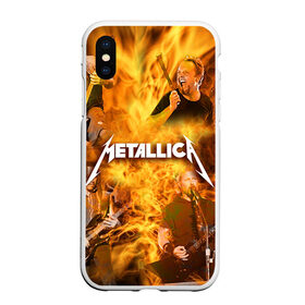 Чехол для iPhone XS Max матовый с принтом METALLICA в Курске, Силикон | Область печати: задняя сторона чехла, без боковых панелей | metallica | rock | металлика | метла | рок