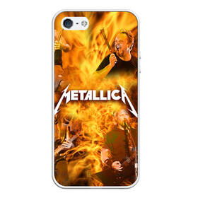 Чехол для iPhone 5/5S матовый с принтом METALLICA в Курске, Силикон | Область печати: задняя сторона чехла, без боковых панелей | metallica | rock | металлика | метла | рок