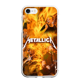 Чехол для iPhone 7/8 матовый с принтом METALLICA в Курске, Силикон | Область печати: задняя сторона чехла, без боковых панелей | metallica | rock | металлика | метла | рок