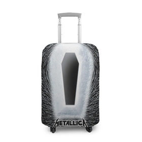 Чехол для чемодана 3D с принтом METALLICA в Курске, 86% полиэфир, 14% спандекс | двустороннее нанесение принта, прорези для ручек и колес | металлика