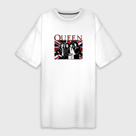 Платье-футболка хлопок с принтом Queen band в Курске,  |  | england | freddie | mercury | queen   легендарная рок группаqueen | фредди меркьури