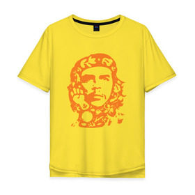Мужская футболка хлопок Oversize с принтом Che Guevara в Курске, 100% хлопок | свободный крой, круглый ворот, “спинка” длиннее передней части | che | che guevaracuba | guevara | гевара | куба | че | чегевара