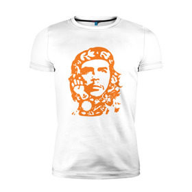 Мужская футболка премиум с принтом Che Guevara в Курске, 92% хлопок, 8% лайкра | приталенный силуэт, круглый вырез ворота, длина до линии бедра, короткий рукав | Тематика изображения на принте: che | che guevaracuba | guevara | гевара | куба | че | чегевара