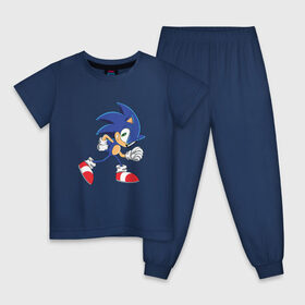 Детская пижама хлопок с принтом Sonic the Hedgehog в Курске, 100% хлопок |  брюки и футболка прямого кроя, без карманов, на брюках мягкая резинка на поясе и по низу штанин
 | sonic | sonic the hedgehogсега | олдскул | соник