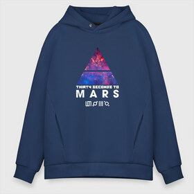 Мужское худи Oversize хлопок с принтом 30 seconds to mars cosmos 2 в Курске, френч-терри — 70% хлопок, 30% полиэстер. Мягкий теплый начес внутри —100% хлопок | боковые карманы, эластичные манжеты и нижняя кромка, капюшон на магнитной кнопке | Тематика изображения на принте: 30 | cosmos | mars | seconds | thirty | to