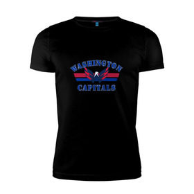 Мужская футболка премиум с принтом Washington Capitals WC в Курске, 92% хлопок, 8% лайкра | приталенный силуэт, круглый вырез ворота, длина до линии бедра, короткий рукав | capitals | ovechkin | washington | вашингтон | овечкин