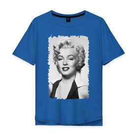 Мужская футболка хлопок Oversize с принтом Мэрилин Монро (Marilyn Monroe) в Курске, 100% хлопок | свободный крой, круглый ворот, “спинка” длиннее передней части | marilyn monroe | актриса | мэрилин монро | певица