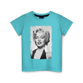 Детская футболка хлопок с принтом Мэрилин Монро (Marilyn Monroe) в Курске, 100% хлопок | круглый вырез горловины, полуприлегающий силуэт, длина до линии бедер | Тематика изображения на принте: marilyn monroe | актриса | мэрилин монро | певица