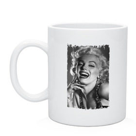 Кружка с принтом Marilyn Monroe в Курске, керамика | объем — 330 мл, диаметр — 80 мм. Принт наносится на бока кружки, можно сделать два разных изображения | Тематика изображения на принте: marilyn monroe | актриса | мэрилин монро | певица