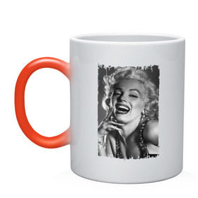 Кружка хамелеон с принтом Marilyn Monroe в Курске, керамика | меняет цвет при нагревании, емкость 330 мл | marilyn monroe | актриса | мэрилин монро | певица
