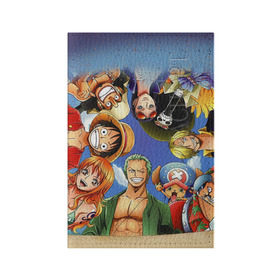 Обложка для паспорта матовая кожа с принтом One Piece в Курске, натуральная матовая кожа | размер 19,3 х 13,7 см; прозрачные пластиковые крепления | anime | one piece | аниме | ван пис