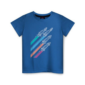 Детская футболка хлопок с принтом Назад в будущее в Курске, 100% хлопок | круглый вырез горловины, полуприлегающий силуэт, длина до линии бедер | автомобиль | гонка | делориан | машина | пушка | тачка