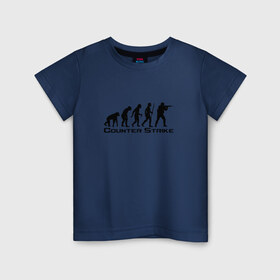 Детская футболка хлопок с принтом Counter Strike evolution в Курске, 100% хлопок | круглый вырез горловины, полуприлегающий силуэт, длина до линии бедер | counter | evolution | strike