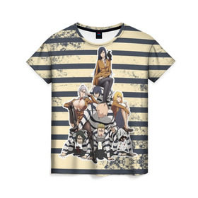 Женская футболка 3D с принтом Prison School в Курске, 100% полиэфир ( синтетическое хлопкоподобное полотно) | прямой крой, круглый вырез горловины, длина до линии бедер | kangoku gakuen | kiyoshi fujino | киёши фуджино | призон скул