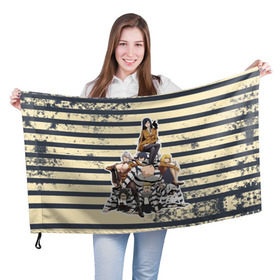 Флаг 3D с принтом Prison School в Курске, 100% полиэстер | плотность ткани — 95 г/м2, размер — 67 х 109 см. Принт наносится с одной стороны | kangoku gakuen | kiyoshi fujino | киёши фуджино | призон скул