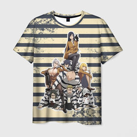 Мужская футболка 3D с принтом Prison School в Курске, 100% полиэфир | прямой крой, круглый вырез горловины, длина до линии бедер | Тематика изображения на принте: kangoku gakuen | kiyoshi fujino | киёши фуджино | призон скул