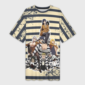 Платье-футболка 3D с принтом Prison School в Курске,  |  | kangoku gakuen | kiyoshi fujino | киёши фуджино | призон скул