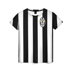 Женская футболка 3D с принтом Juventus Vidal в Курске, 100% полиэфир ( синтетическое хлопкоподобное полотно) | прямой крой, круглый вырез горловины, длина до линии бедер | football | juventus | vidal | фк | футбол | ювентус