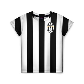 Детская футболка 3D с принтом Juventus Pirlo в Курске, 100% гипоаллергенный полиэфир | прямой крой, круглый вырез горловины, длина до линии бедер, чуть спущенное плечо, ткань немного тянется | Тематика изображения на принте: football | juventus | pirlo | фк | футбол | ювентус