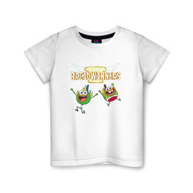 Детская футболка хлопок с принтом Шлёп-Шлёп и Быдыщ в Курске, 100% хлопок | круглый вырез горловины, полуприлегающий силуэт, длина до линии бедер | хлебоутки | шлёп шлёп и быдыщbreadwinners