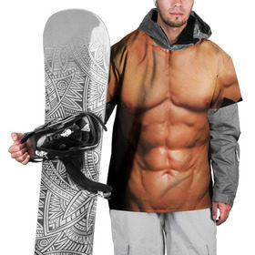 Накидка на куртку 3D с принтом Идеальное тело в Курске, 100% полиэстер |  | идеальное | пресс | спорт | тело | торс