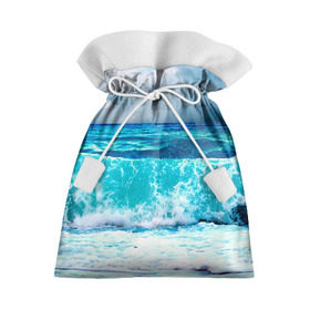 Подарочный 3D мешок с принтом Волны в Курске, 100% полиэстер | Размер: 29*39 см | берег | вода | волны | море | пейзаж | прилив
