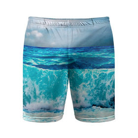 Мужские шорты 3D спортивные с принтом Волны в Курске,  |  | берег | вода | волны | море | пейзаж | прилив