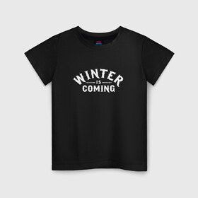Детская футболка хлопок с принтом Зима близко в Курске, 100% хлопок | круглый вырез горловины, полуприлегающий силуэт, длина до линии бедер | 