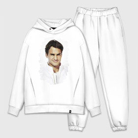 Мужской костюм хлопок OVERSIZE с принтом Roger Federer в Курске,  |  | roger federer | роджер федерер | теннис | чемпион