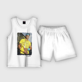 Детская пижама с шортами хлопок с принтом Рафаэль Надаль в Курске,  |  | rafael nadal | рафаэль надаль | теннис | чемпион