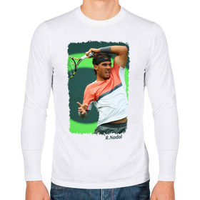 Мужской лонгслив хлопок с принтом Rafael Nadal в Курске, 100% хлопок |  | Тематика изображения на принте: rafael nadal | рафаэль надаль | теннис | чемпион