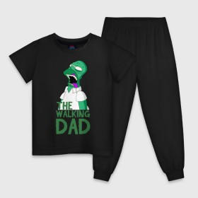 Детская пижама хлопок с принтом The walking dad в Курске, 100% хлопок |  брюки и футболка прямого кроя, без карманов, на брюках мягкая резинка на поясе и по низу штанин
 | 