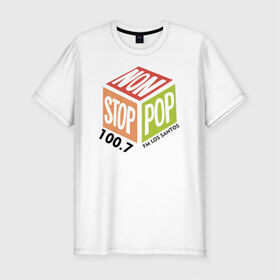 Мужская футболка премиум с принтом Non Stop Pop в Курске, 92% хлопок, 8% лайкра | приталенный силуэт, круглый вырез ворота, длина до линии бедра, короткий рукав | Тематика изображения на принте: 