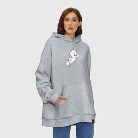 Худи SuperOversize хлопок с принтом Casper в Курске, 70% хлопок, 30% полиэстер, мягкий начес внутри | карман-кенгуру, эластичная резинка на манжетах и по нижней кромке, двухслойный капюшон
 | каспер | касперприведение | охотники за приведениями