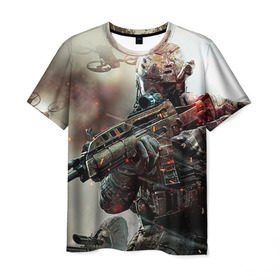 Мужская футболка 3D с принтом Ghost Recon в Курске, 100% полиэфир | прямой крой, круглый вырез горловины, длина до линии бедер | ghost recon | игры | спецотряд призрак